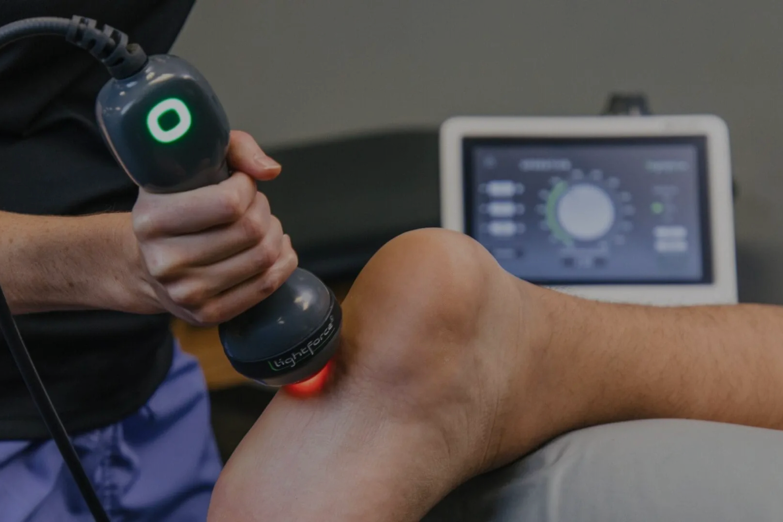 laser on patient foot