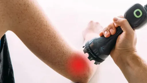 laser applied to patient elbow