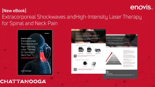 ESWT and HILT for Spinal and Neck Pain ebook cover or related clinical therapy equipment