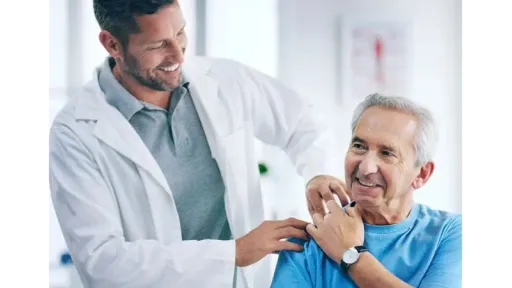 doctor with elderly patient