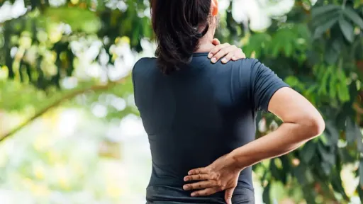 woman with back pain