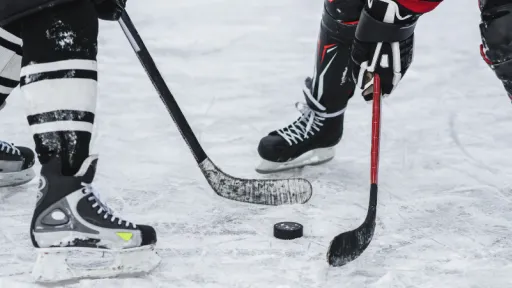 two hockey players on the ice