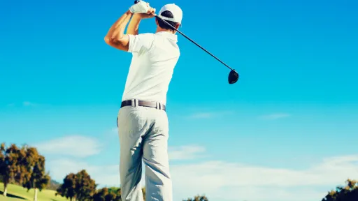 man playing golf