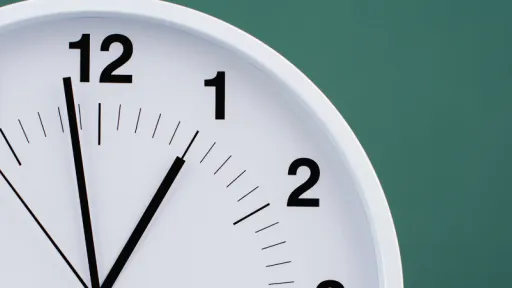 clock on a green background
